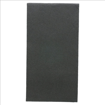 SERVIETTES ECOLABEL P. 1/8 'DOUBLE POINT' 18 G/M2 40x40 CM NOIR OUATE (1200 UNITÉS)