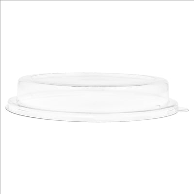 COUVERCLES HAUTS POUR SALADIERS 224.33-215.05 'BIONIC'  Ø 18x3,1 CM TRANSPARENT PET (200 UNITÉS)