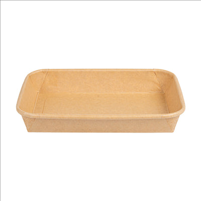 RÉCIPIENTS POUR "SUSHI"  20PE + 280 +16PE G/M2 16,5x11,5x2,4 CM NATUREL KRAFT (600 UNITÉS)