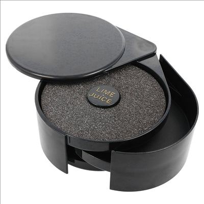 SUCREUR DE VERRES SUCRE & SEL  20x16x7,4 CM NOIR ABS (1 UNITÉ)