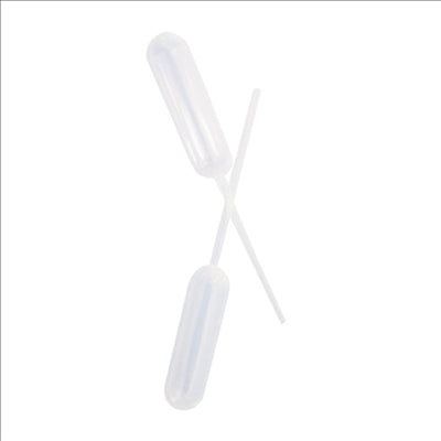 PIPETTES 4 ML 9 CM TRANSPARENT LDPE (1000 UNITÉS)