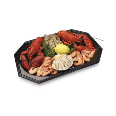 PLATEAUX TRAITEUR  45x30x2,5 CM NOIR RPET (100 UNITÉS)