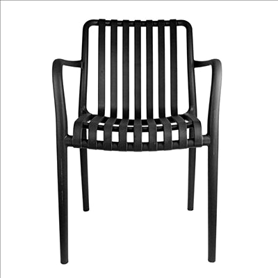 CHAISE EMPILABLE 'SUPRA-TEK'  52x52x81 CM NOIR PP (4 UNITÉS)