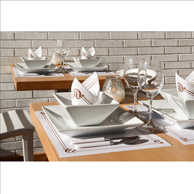 SETS DE TABLE MARRON & OCRE 'MAXIM' 48 G/M2 31x43 CM BLANC CELLULOSE (2000 UNITÉS)