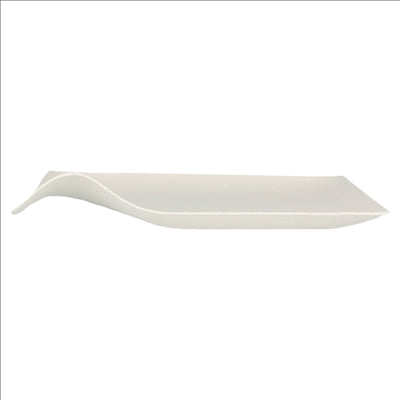 ASSIETTES KAKU M 'BIONIC'  15x15x2,6 CM BLANC BAGASSE (200 UNITÉS)