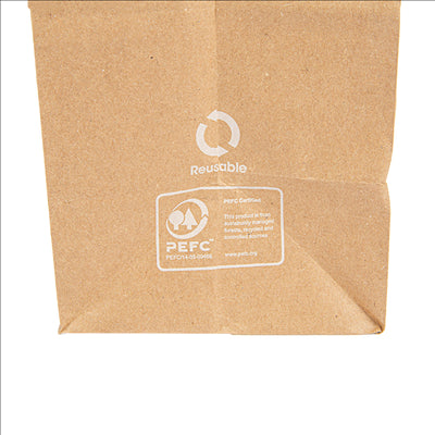 SACS SOS AVEC ANSES  80 G/M2 20+10x29 CM NATUREL KRAFT (250 UNITÉS)