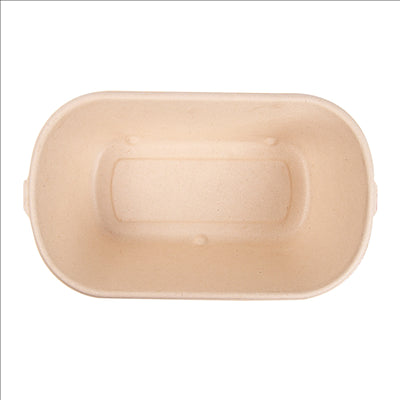 LUNCH BOXES 1 COMPART. 'BIONIC' 1000 ML 22x12,9x6,85 CM NATUREL BAGASSE (500 UNITÉS)