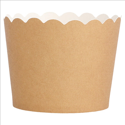 MUFFIN CUPS  160 + 15 PE G/M2 Ø 5x4,5 CM MARRON CARTON (100 UNITÉS)