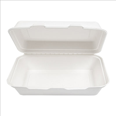 COQUILLES "L" 'BIONIC' 1 L 16x24x7,5 CM BLANC BAGASSE (400 UNITÉS)