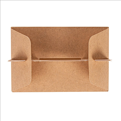 BOÎTES TRANSPORT DE REPAS 'THEPACK' 220 G/M2 18x12x9 CM NATUREL CARTON ONDULÉ NANO-MICRO (100 UNITÉS)