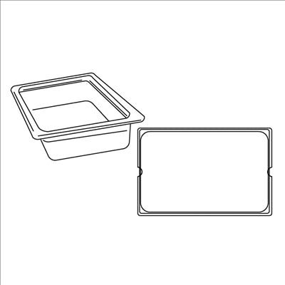 BAC GASTRONORM 1/1 7,7 L 53x32,5x6,5 CM TRANSPARENT POLYCARBONATE (1 UNITÉ)