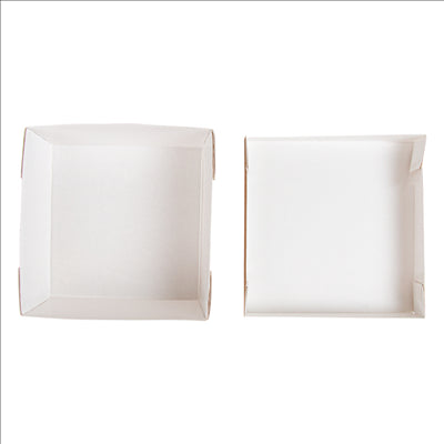 PETITES BOÎTES+COUVERCLES 'THEPACK' 500 ML 220 G/M2 + 12PP 12x12x5 CM NATUREL CARTON ONDULÉ NANO-MICRO (250 UNITÉS)