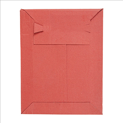 ENVELOPPES AUTO-ADHÉSIVES EXTENSIBLES E-COMMERCE 'THEPACK' 390 G/M2 32x38,2 CM ROUGE CARTON ONDULÉ MICROCANAL (100 UNITÉS)