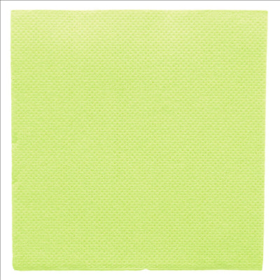 SERVIETTES ECOLABEL 'DOUBLE POINT' 18 G/M2 20x20 CM VERT ANIS OUATE (2400 UNITÉS)