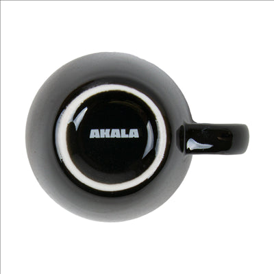 TASSES CAFÉ 'AKALA' 80 ML Ø6,3/3,5x6 CM NOIRE/BLANC PORCELAINE (6 UNITÉS)