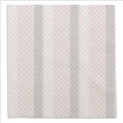 SERVIETTES 'LIKE LINEN - MADRAS III' 70 G/M2 40x40 CM GRIS/ABRICOT SPUNLACE (600 UNITÉS)