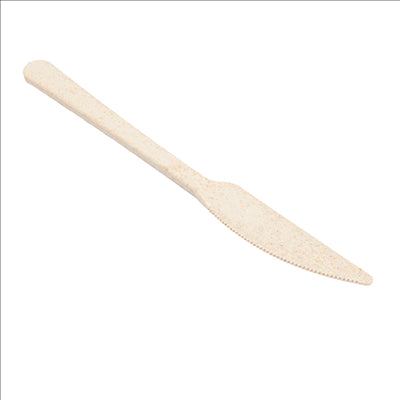 COUTEAUX 'LUXURY'  20 CM IVOIRE FIBRE DE BOIS (10 UNITÉS)