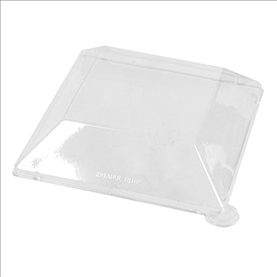 COUVERCLES POUR RÉF. 213.71 'BIONIC'  16x16x4 CM TRANSPARENT PET (400 UNITÉS)