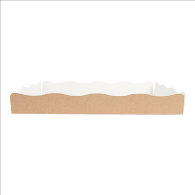 PLATEAUX + COUVERCLE 'THEPACK' 240 G/M2 32x27x4 CM NATUREL CARTON ONDULÉ NANO-MICRO (150 UNITÉS)