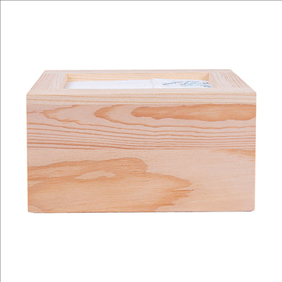 DISTRIBUTEUR SERVIETTES MINI SERVIS  15x11x8 CM NATUREL BOIS (1 UNITÉ)