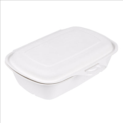 COQUILLES 'BIONIC' 900 ML 22,4x14x6 CM BLANC BAGASSE (400 UNITÉS)