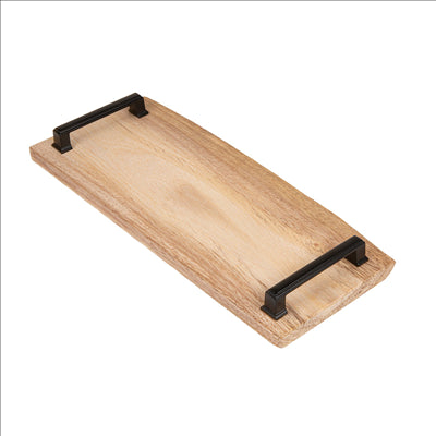 PLANCHE PRÉSENTATION RECTANGULAIRE AVEC ANSES  (35-45)x(20-24)x1,6 CM NATUREL BOIS (12 UNITÉS)