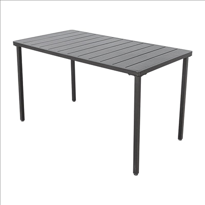 TABLE RECTANGULAIRE 'SUPRA-TEK'  130x70x75 CM NOIR FER (1 UNITÉ)