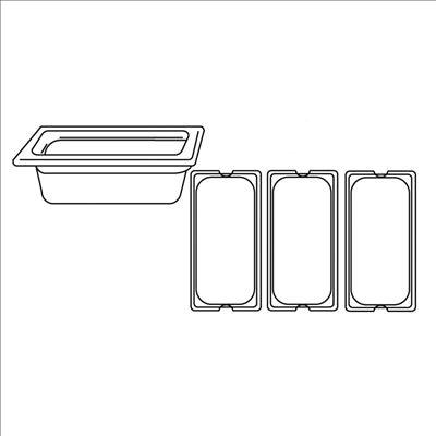 BAC GASTRONORM 1/3 3,2 L 32,5x17,6x10 CM TRANSPARENT POLYCARBONATE (1 UNITÉ)