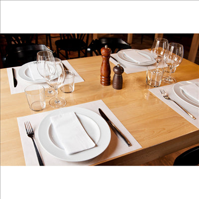 SETS DE TABLE 'SPUNBOND' 60 G/M2 30x40 CM BLANC PP (800 UNITÉS)