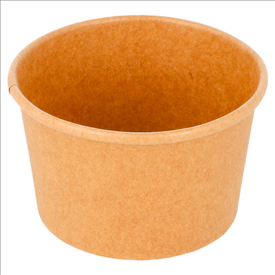 POTS À GLACES 120 ML 210 + 18 PE G/M2 Ø7,7x4,7 CM MARRON CARTON (2000 UNITÉS)