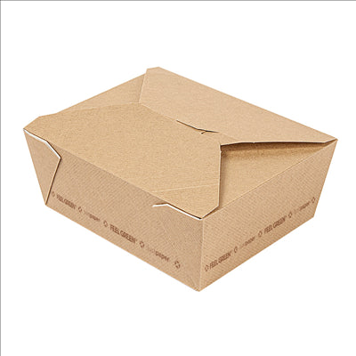 BOÎTES AMÉRICAINES MICRO-ONDABLES 'THEPACK' 1350 ML 220 G/M2 15,2x12,1x6,5 CM NATUREL CARTON ONDULÉ NANO-MICRO (300 UNITÉS)