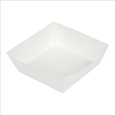 DELI-BARQUETTES  210 + 15 PE G/M2 7x7x3 CM BLANC CARTON (1000 UNITÉS)