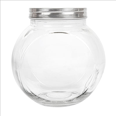 POT POUR STOCKER SPHÉRIQUE 'WAKI GLASS' 3 L 19,5x13,5x19,5 CM TRANSPARENT VERRE (6 UNITÉS)