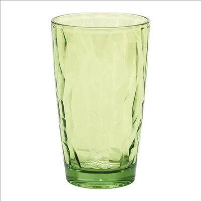 GOBELETS 480 ML Ø 8,5/6,1x14,3 CM VERT POLYCARBONATE (6 UNITÉS)