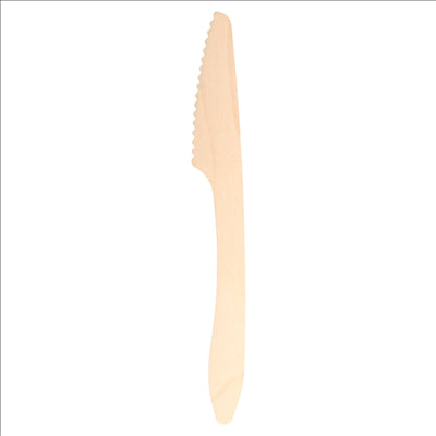 COUTEAUX 'CURVE'  19,3 CM NATUREL BOIS (100 UNITÉS)