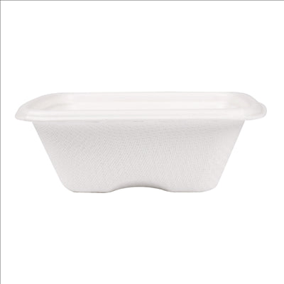 PETITS POTS 'BIONIC' 70 ML 7,7x7,7x2,7 CM BLANC BAGASSE (600 UNITÉS)