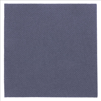 SERVIETTES ECOLABEL 'DOUBLE POINT' 18 G/M2 20x20 CM BLEU MARINE OUATE (2400 UNITÉS)