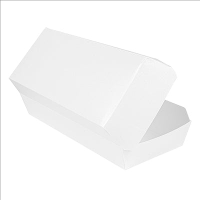 BOÎTES "PANINI" 'THEPACK' 230 G/M2 26,5x12,2x7 CM BLANC CARTON ONDULÉ NANO-MICRO (300 UNITÉS)