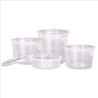 COUVERCLES POUR POTS 184.04/05/06/07/12  Ø 12 CM TRANSPARENT PP (500 UNITÉS)
