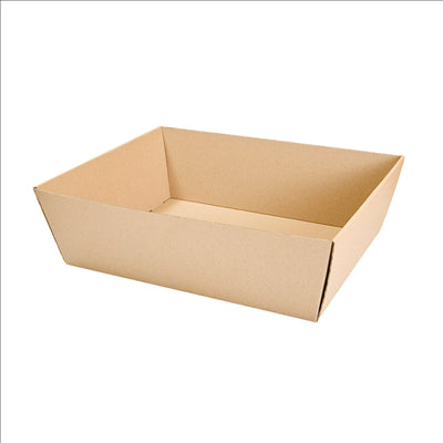 CORBEILLES MICROCANNELURE  382 G/M2 39x30x13 CM KRAFT (20 UNITÉS)
