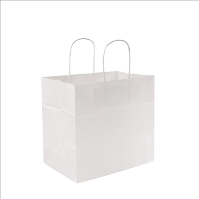 SACS SOS TRAITEUR AVEC ANSES  80 G/M2 24+15x29 CM BLANC CELLULOSE (250 UNITÉS)