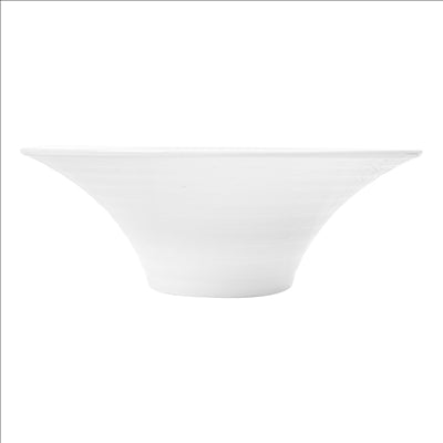 BOLS STRIÉS 2000 ML Ø 30,6x10,5 CM BLANC PORCELAINE (2 UNITÉS)