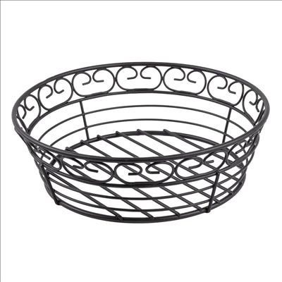 BASKET  Ø 20,3x6,3 CM NOIR ACIER (6 UNITÉS)