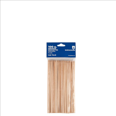 PIQUES BROCHETTES  15 CM NATUREL BOIS (1000 UNITÉS)