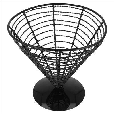 BASKET  Ø 18x17,5 CM NOIR ACIER (6 UNITÉS)