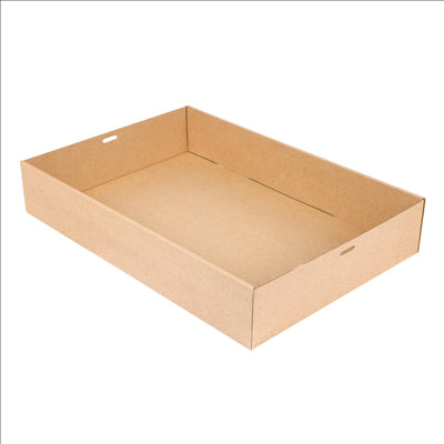 BOÎTES "TRAITEUR" XL  375 G/M2 45x31x8 CM NATUREL KRAFT (50 UNITÉS)