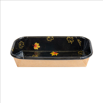 RÉCIPIENTS POUR "SUSHI"  20PE + 280 +16PE G/M2 14x8x2,4 CM NOIR KRAFT (800 UNITÉS)