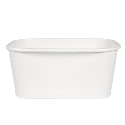 RÉCIPIENTS RECTANGULAIRES 1000 ML 320 + 30 PE G/M2 17,3x12,3x7,5 CM BLANC KRAFT (300 UNITÉS)