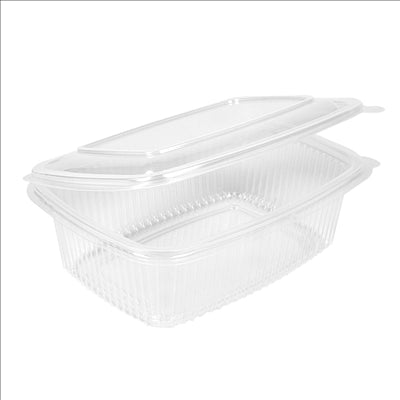 RÉCIPIENT AVEC CHARNIÈRE 1000 ML 18,7x14,4x6,4 CM TRANSPARENT PP (400 UNITÉS)