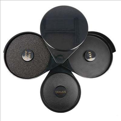 SUCREUR DE VERRES SUCRE & SEL  20x16x7,4 CM NOIR ABS (1 UNITÉ)